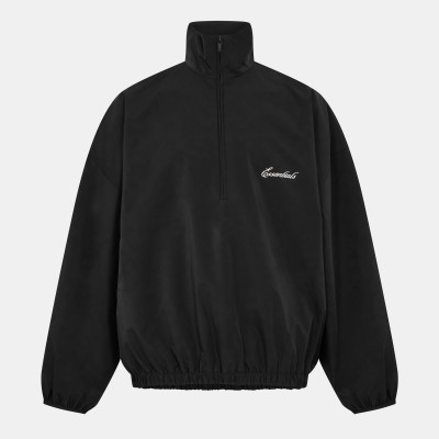 мъжки,горнища,с,качулка,fear,of,god,essentials,men,s,quarter,zip,fleece,jet,black