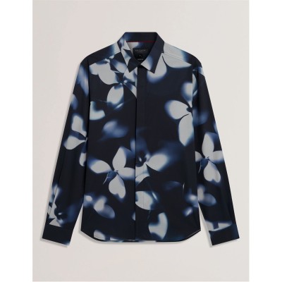 ted,baker,ted,ls,floral,shirt,sn61,navy