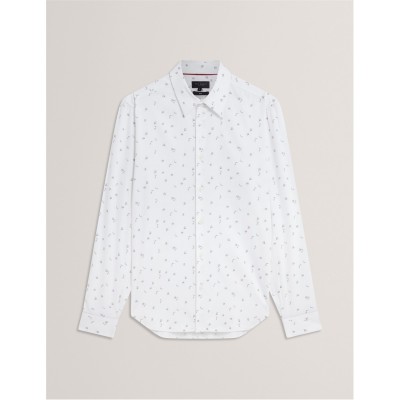 ted,baker,ted,ls,floral,shirt,sn61,white
