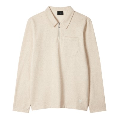мъжки,горнища,с,качулка,ps,paul,smith,men,s,1,4,zip,fleece,white,02