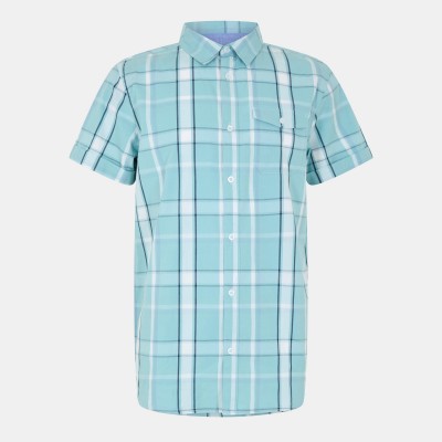bench,men,s,giala,short,sleeve,patterned,shirt,teal,check