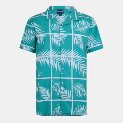 облекла,на,разпродажба,bench,rafil,short,sleeve,patterned,shirt,sea,green