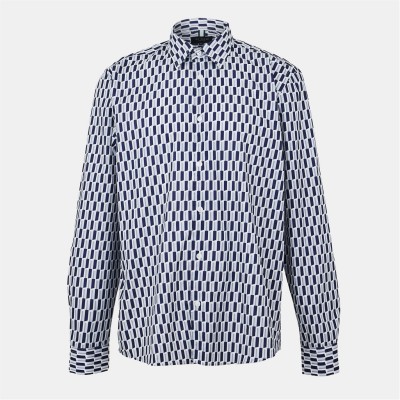 облекла,на,разпродажба,мъжки,ризи,ted,baker,ted,geo,ls,shirt,sn99,navy