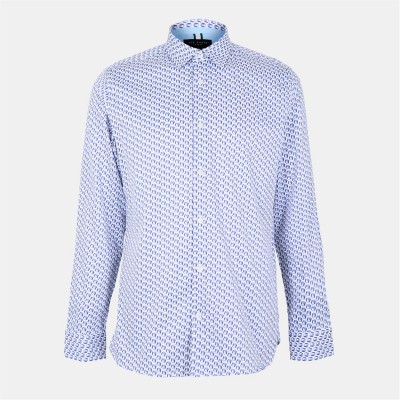 облекла,на,разпродажба,мъжки,ризи,ted,baker,ted,ls,geo,shirt,sn99,blue