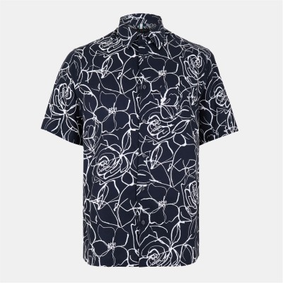 облекла,на,разпродажба,мъжки,ризи,ted,baker,ted,ss,print,shirt,sn99,navy
