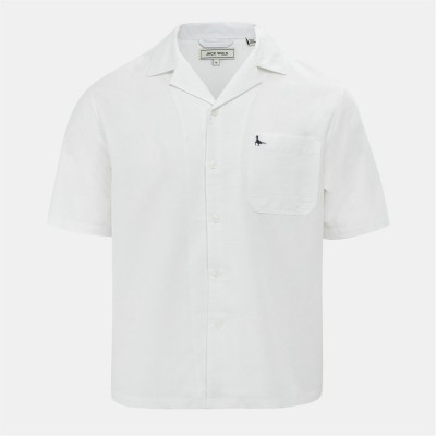 риза,с,къс,ръкав,мъжки,ризи,jack,wills,men's,patterned,short,sleeve,shirt,white