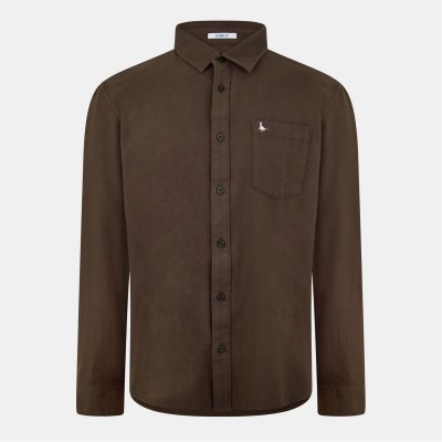 мъжки,ризи,jack,wills,plain,flannel,shirt,mens,chocolate