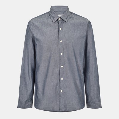 риза,peter,werth,men,s,long,sleeve,plain,shirt,dark,indigo