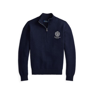 пуловер,мъжки,горнища,с,качулка,polo,ralph,lauren,mens,relaxed,fit,quarter,zip,jumper,hunter,navy