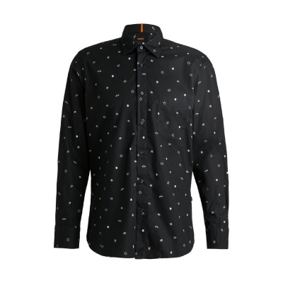 риза,с,дълъг,ръкав,облекла,на,разпродажба,мъжки,ризи,boss,men's,remiton,long,sleeve,oxford,shirt,black