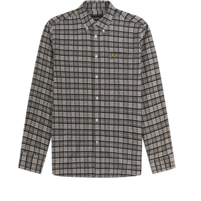 облекла,на,разпродажба,lyle,and,scott,men's,check,long,sleeve,patterned,shirt,cove,w870