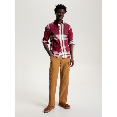 облекла,на,разпродажба,мъжки,ризи,tommy,hilfiger,tommy,tartan,oxford,shirt,rouge,0qj