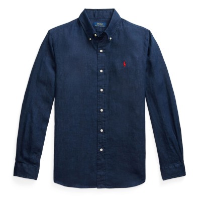 риза,с,дълъг,ръкав,мъжки,ризи,polo,ralph,lauren,linen,long,sleeve,shirt,newport,navy