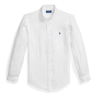 риза,с,дълъг,ръкав,мъжки,ризи,polo,ralph,lauren,linen,long,sleeve,shirt,white