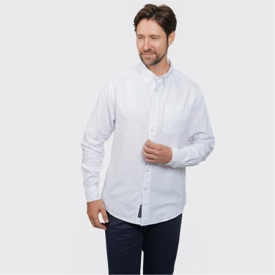 риза,с,дълъг,ръкав,мъжки,ризи,howick,howick,long,sleeve,oxford,shirt,white