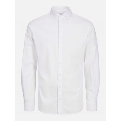 детски,ризи,детски,3/4,панталони,детски,облекла,jack,and,jones,stretch,shirt,junior,boys,white
