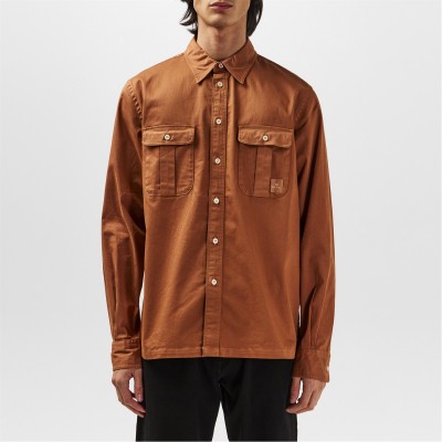 риза,облекла,на,разпродажба,мъжки,ризи,ps,paul,smith,men's,long,sleeve,plain,shirt,browns,67