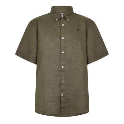 риза,с,къс,ръкав,облекла,на,разпродажба,мъжки,ризи,timberland,timberland,mill,brook,linen,short,sleeve,shirt,leaf,green