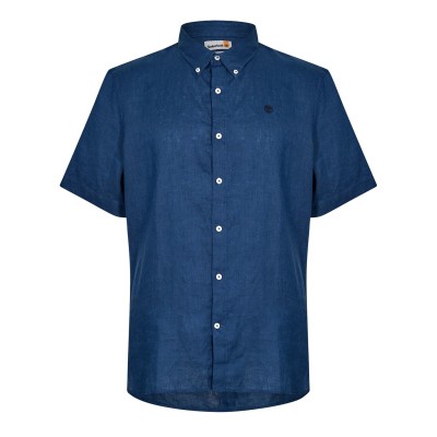 риза,с,къс,ръкав,облекла,на,разпродажба,мъжки,ризи,timberland,timberland,mill,brook,linen,short,sleeve,shirt,dark,denim
