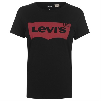 тениска,дамски,тениски,levis,logo,t,shirt,black