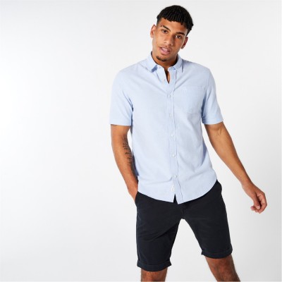 риза,с,къс,ръкав,мъжки,ризи,jack,wills,stableton,short,sleeve,oxford,shirt,sky,blue