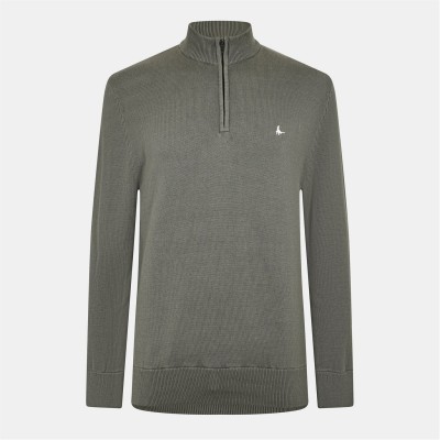пуловер,мъжки,пуловери,jack,wills,funnel,neck,half,zip,jumper,men,slate