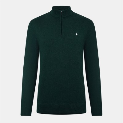 пуловер,мъжки,пуловери,jack,wills,jack,funnel,neck,half,zip,jumper,men,evergreen,marl