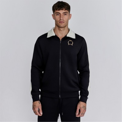 siksilk,crest,tracksuit,top,mens,black