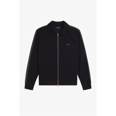 горнище,облекла,на,разпродажба,дамски,екипи,мъжки,ежедневни,облекла,мъжки,горнища,с,качулка,мъжки,екипи,fred,perry,men's,side,tape,zip,through,ribbed,track