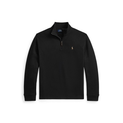 поларена,блуза,мъжки,горнища,с,качулка,polo,ralph,lauren,estate,fleece,quarter,zip,sweater,polo,black