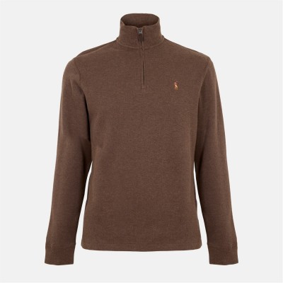 поларена,блуза,облекла,на,разпродажба,мъжки,ежедневни,облекла,мъжки,горнища,с,качулка,polo,ralph,lauren,estate,fleece,quarter,zip,sweater,nutmeg,brown