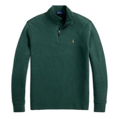 поларена,блуза,мъжки,горнища,с,качулка,polo,ralph,lauren,estate,fleece,quarter,zip,sweater,scotch,pine