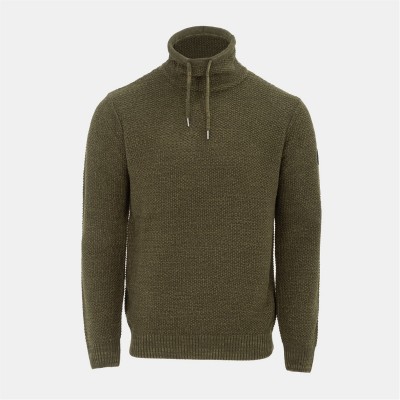 пуловер,мъжки,пуловери,firetrap,firetrap,cowl,neck,jumper,men,khaki