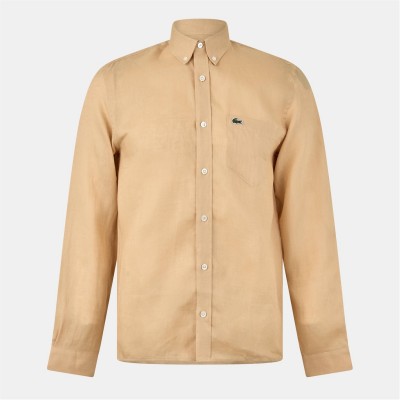 облекла,на,разпродажба,мъжки,ризи,lacoste,lacoste,ls,shirt,sn32,beige