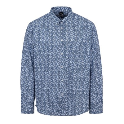 fabric,classic,poplin,long,sleeve,shirt,blue,floral