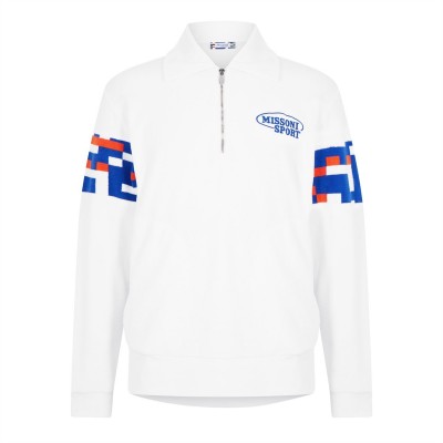 облекла,на,разпродажба,мъжки,ежедневни,облекла,мъжки,горнища,с,качулка,missoni,men's,quarter,zip,fleece,white,multi