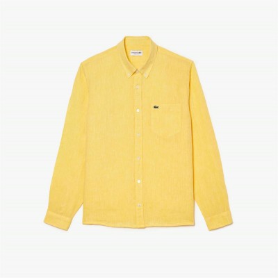 риза,с,дълъг,ръкав,мъжки,ризи,lacoste,long,sleeve,linen,shirt,yellow,107