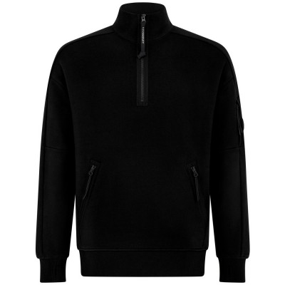 поларена,блуза,облекла,на,разпродажба,мъжки,ежедневни,облекла,мъжки,горнища,с,качулка,cp,company,men's,lens,quarter,zip,fleece,top,black,999