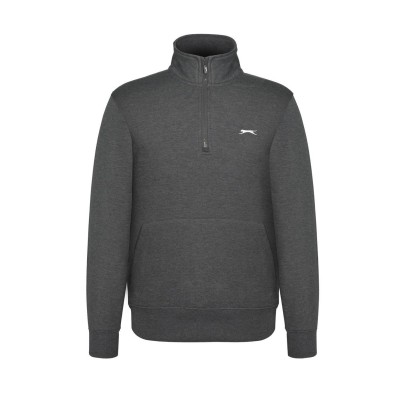 мъжки,полари,slazenger,quarter,zip,fleece,mens,charcoal,marl