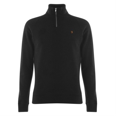 пуловер,облекла,на,разпродажба,мъжки,туристически,полари,farah,jim,zip,jumper,black,010