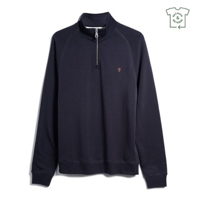 пуловер,мъжки,туристически,полари,мъжки,полари,farah,jim,zip,jumper,true,navy,412