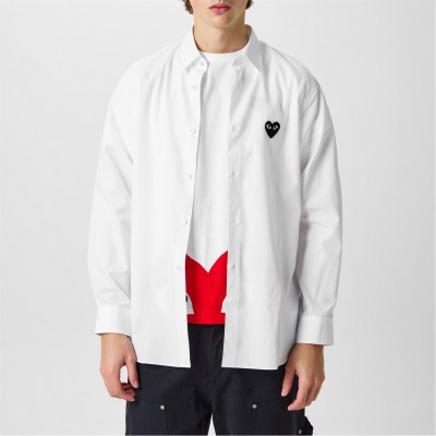 облекла,на,разпродажба,мъжки,ризи,comme,des,garcons,play,black,heart,shirt,white