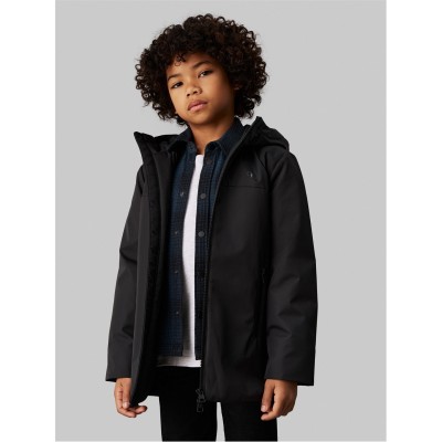 юношеско,яке,детски,облекла,calvin,klein,jeans,hooded,jacket,juniors,ck,black,beh