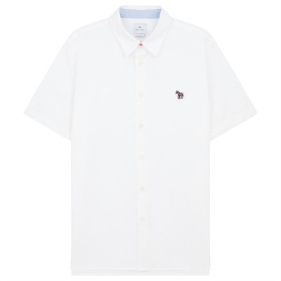 риза,с,къс,ръкав,облекла,на,разпродажба,мъжки,ризи,ps,paul,smith,short,sleeve,zebra,shirt,white,01