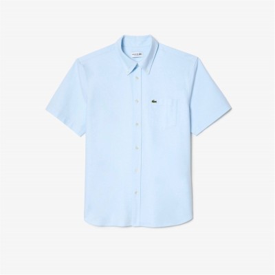 мъжка,риза,с,къс,ръкав,мъжки,ризи,lacoste,short,sleeve,oxford,shirt,mens,blue,f6z