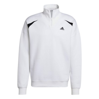 разпродажба,adidas,adidas,colorblock,quarter,zip,sweatshirt,mens,white,black