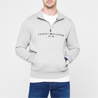 блуза,мъжки,ежедневни,облекла,мъжки,горнища,с,качулка,tommy,hilfiger,logo,mockneck,sweatshirt,grey,p91