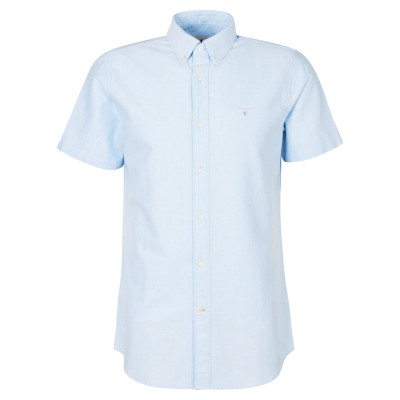риза,с,къс,ръкав,мъжки,ризи,barbour,oxford,short,sleeve,tailored,shirt,sky,bl32