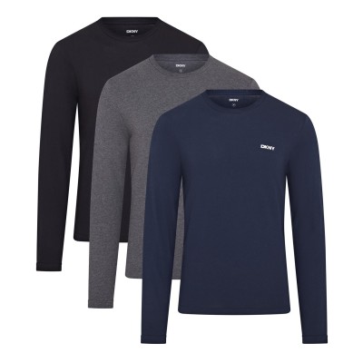 мъжка,тениска,мъжки,тениски,dkny,3,pack,long,sleeve,warriors,t,shirt,mens,blue,grey,black