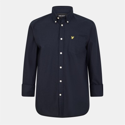 lyle,and,scott,oxford,shirt,navy,z271